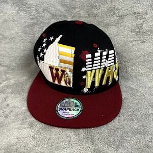 Washington Football Team Commanders Paint Brush Snapback Hat Embroidered Logo